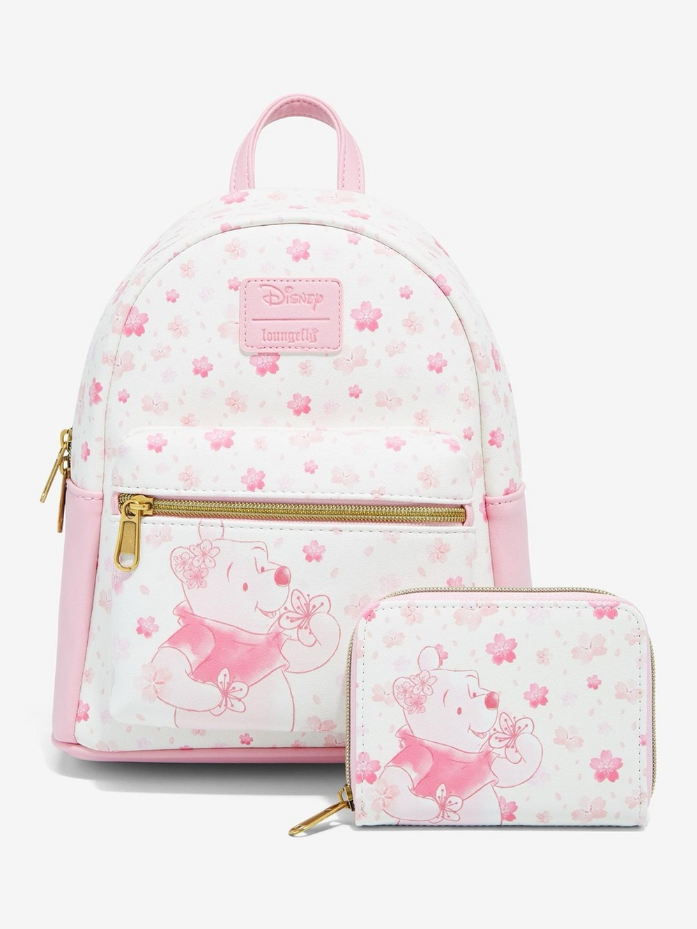 Loungefly Disney Winnie The Pooh Cherry Blossom Backpack & Wallet Set Hot Topic